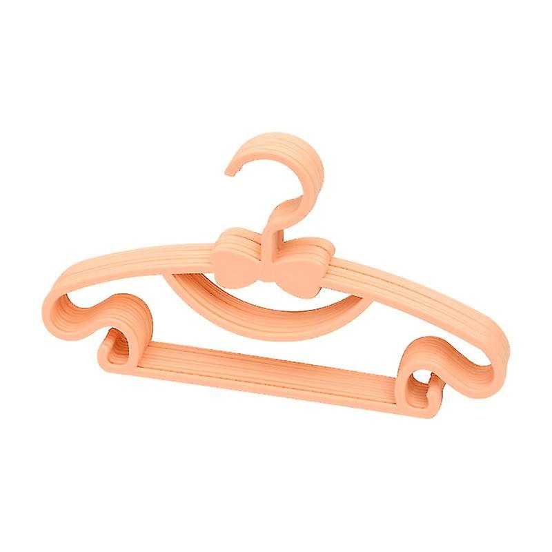 10PCS Orange Plastic Thicken Bow Knot Coat Drying Hanger For Toddler Baby