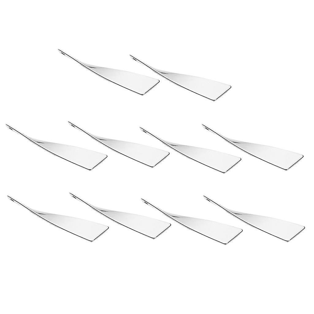 10pcs Stainless Steel Curved Charms Pendants For Diy Jewelry Crafts 11x41mm