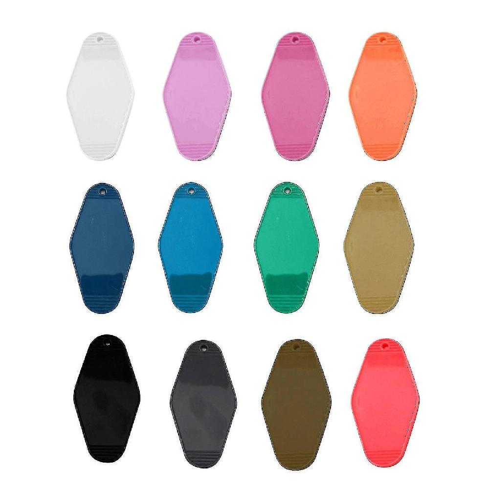 12pcs Accessories Key Ring Men Women Luggage Tag Anti Lost Outdoor Travel Blankc p