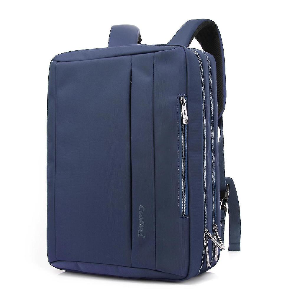 15.6 pollici convertibile laptop Messenger Bag Borsa a tracolla Zaino-tela nero-blu