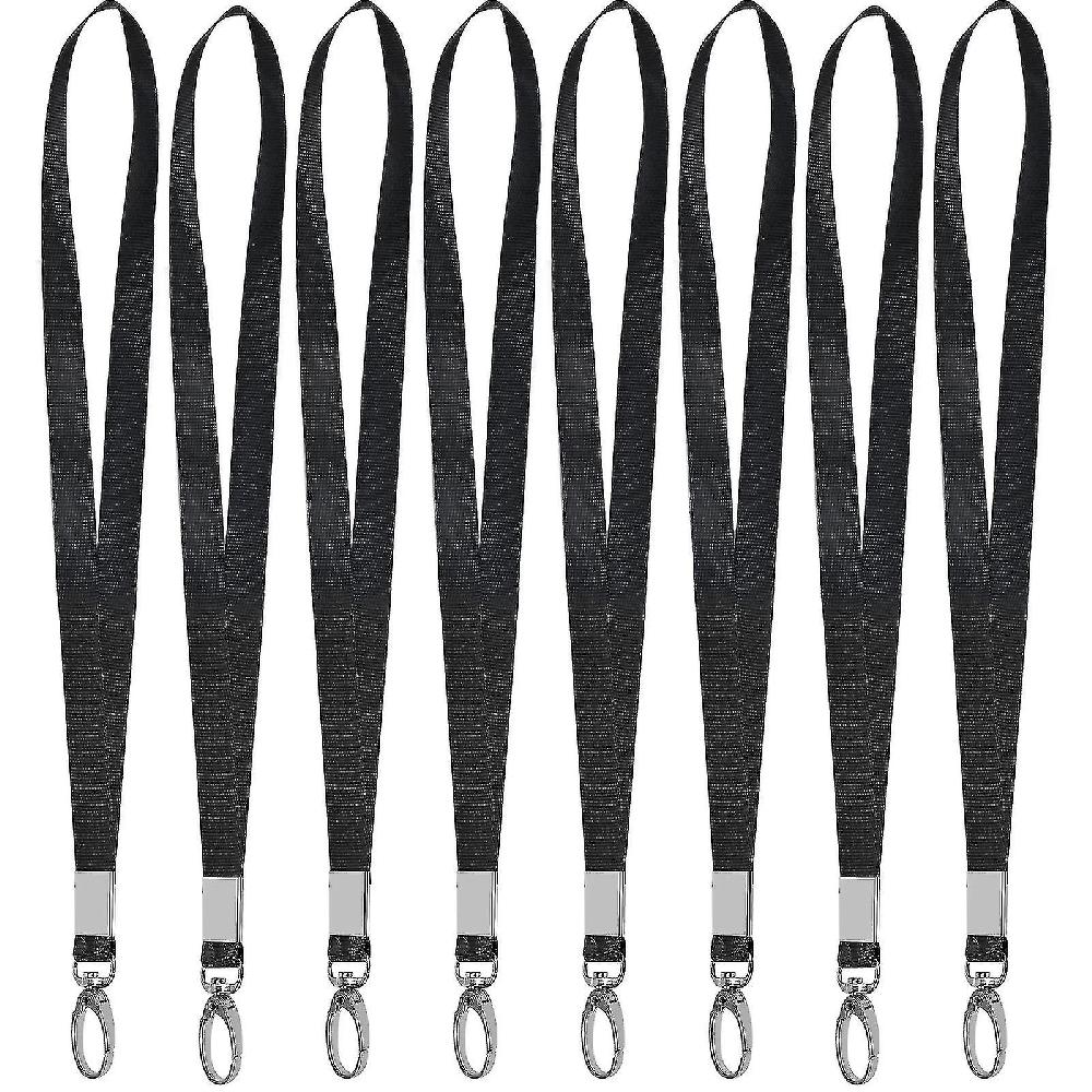 15pcs Lanyards For Id Badges Black Key Lanyard With Clip Neck Strap