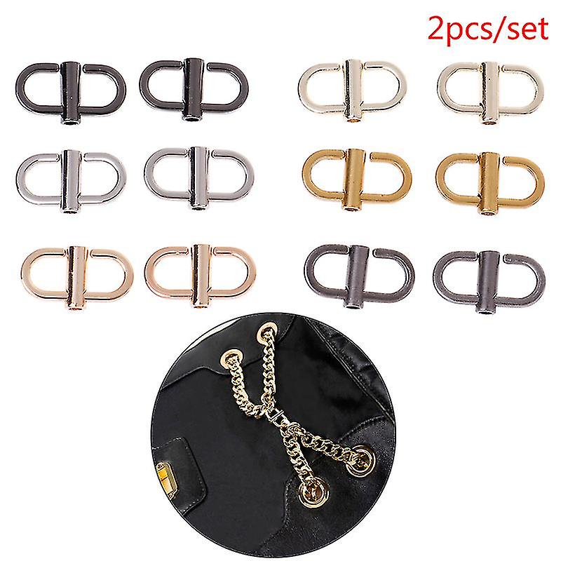 1pair Adjustable Metal Buckles Chain Strap Bag Shorten Shoulder Bags Accessories