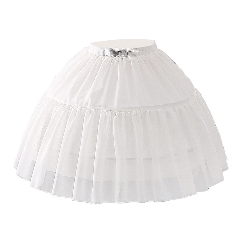 1pc Adjustable Lolita Dress Underskirt Beautiful Gauze Skirt Layered Bubble Skirt (white)