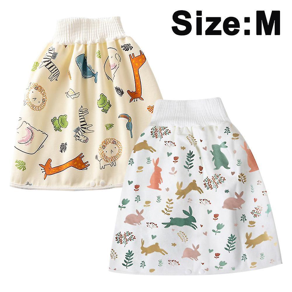 2 Pieces Children Diaper Skirt Shorts Washable Baby Potty Training Skirts Kids For Baby Boy Girl Night Time Sleeping