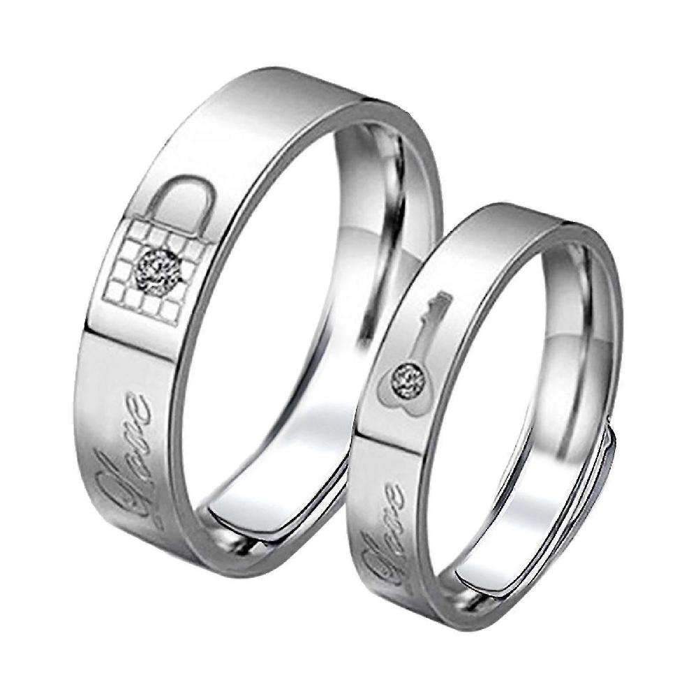 2 Rings Couple Rings Cool Copper Ring With Adjustable Knot Opening Copper Ring