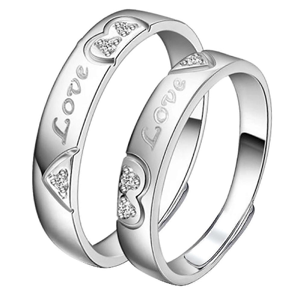 2 Rings Couple Rings Cool Copper Ring With Adjustable Knot Opening Copper Ring