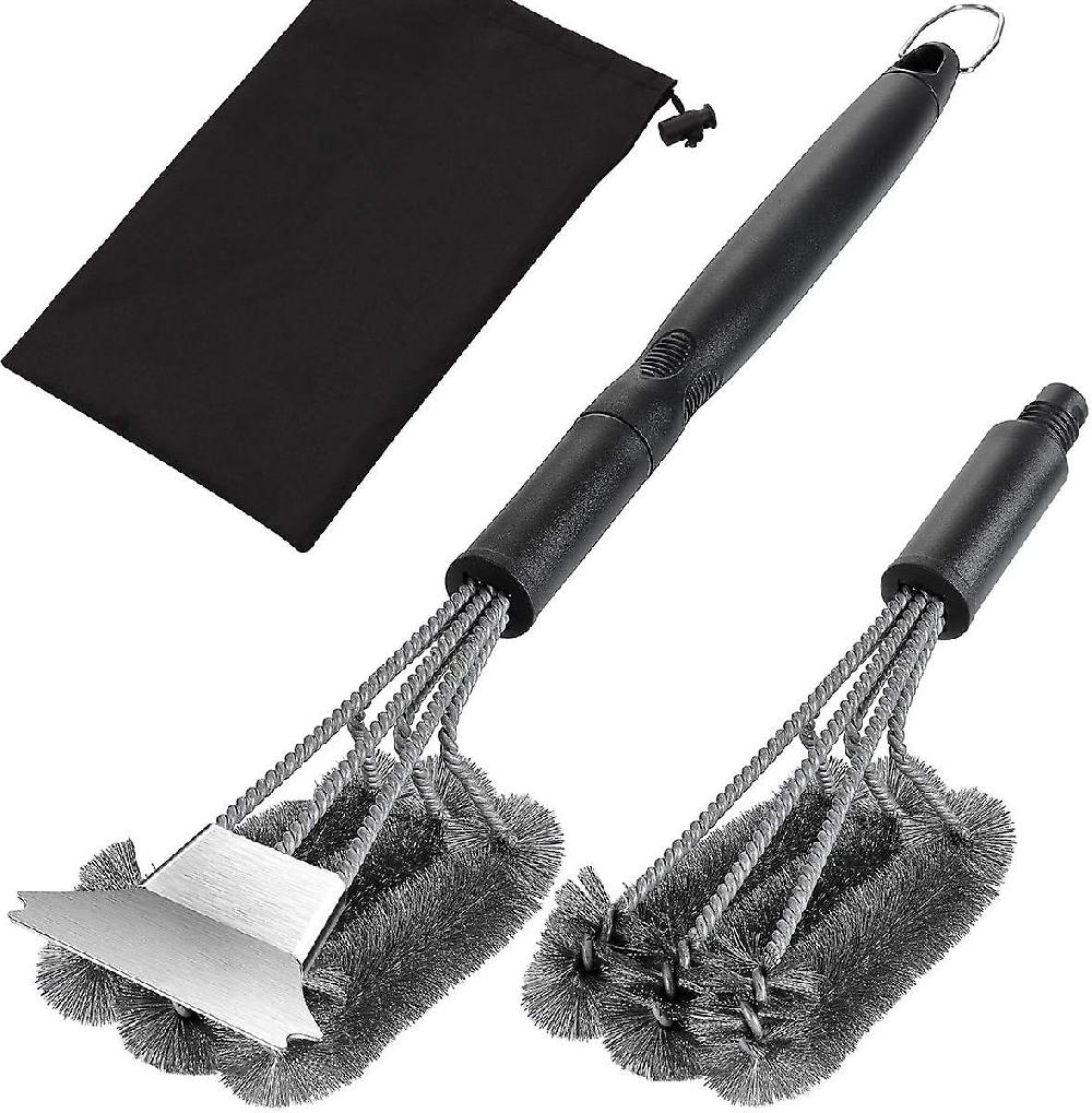 20.5inch Exclusive Grill Cleaning Kit With Extra Bbq Wire Brush Head - Heavy Duty Grill Brush And Scraper With Carrying Bag- Perfect Bbq Brush For Gas