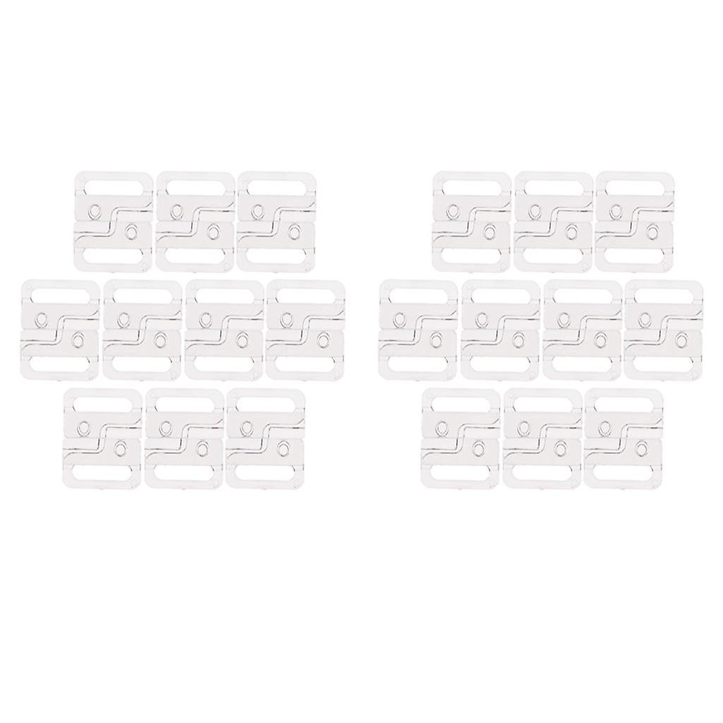 20 Pairs Clear Plastic Bikini Bra Clips Hook for Swimwear Bikini Accessories