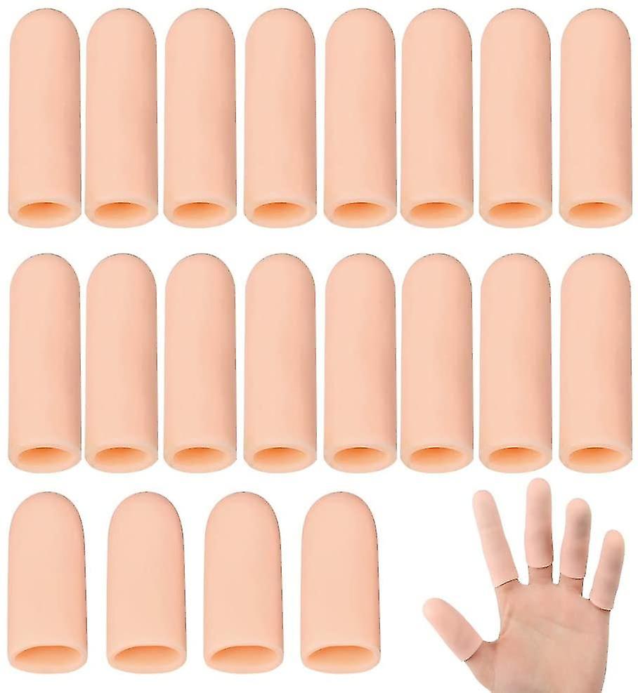 20 Pezzi Protezione Delle Dita Silicone Gel Finger Cots Thumb Protection Finger