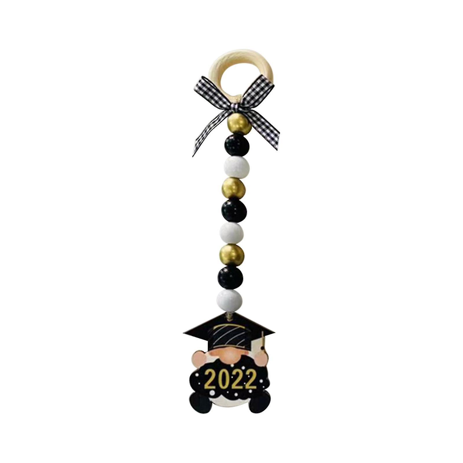 2022 Graduation Season 9 Beads And Rings Lanyard Decoration Pendant Graduation Gnome Doll Pendant Pendant Bachelor Hat Doll Pendant Graduation Commemo