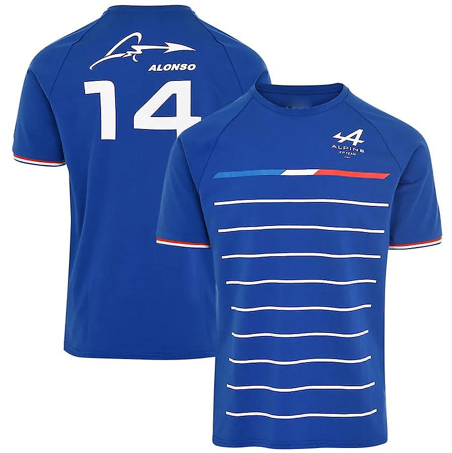 2022 New F1 Racing Suit Alpha Tauri Short-sleeve T-shirt Crew Neck Top Summer Men's Clothes Overalls Blue