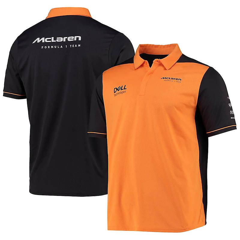 2022 New F1 Racing Suit Mclaren Top Short-sleeve Orange Polo Shirt Summer Men's Clothes Overalls