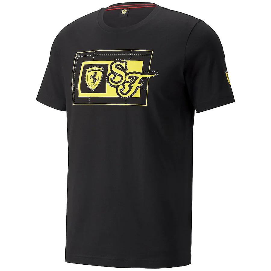 2022 Nuova F1 Ferrari Racing Suit T-shirt nera a maniche corte Girocollo Top Summer Men's Clothes Overalls
