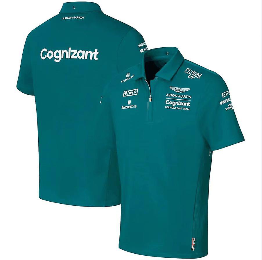 2022 Nuova Tuta Da Corsa F1 Aston Martin Polo Corta-sleev Top Estate Abiti Da Uomo Tuta Verde