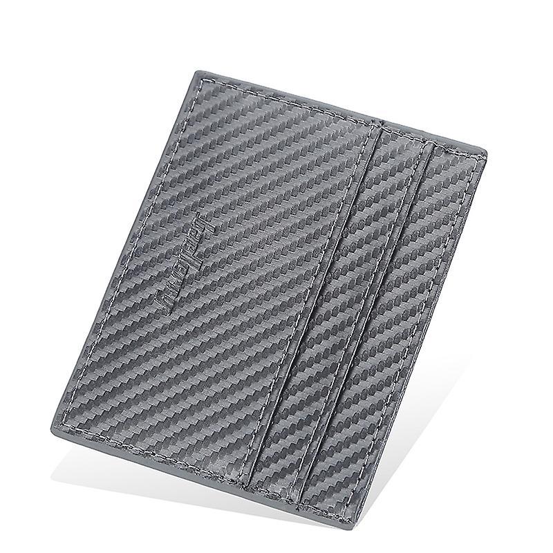 2023 New Short Men Card Wallets Name Engraved Slim Mini Male Purse High Quality Carbon Fiber Card Holder Men's Wallet