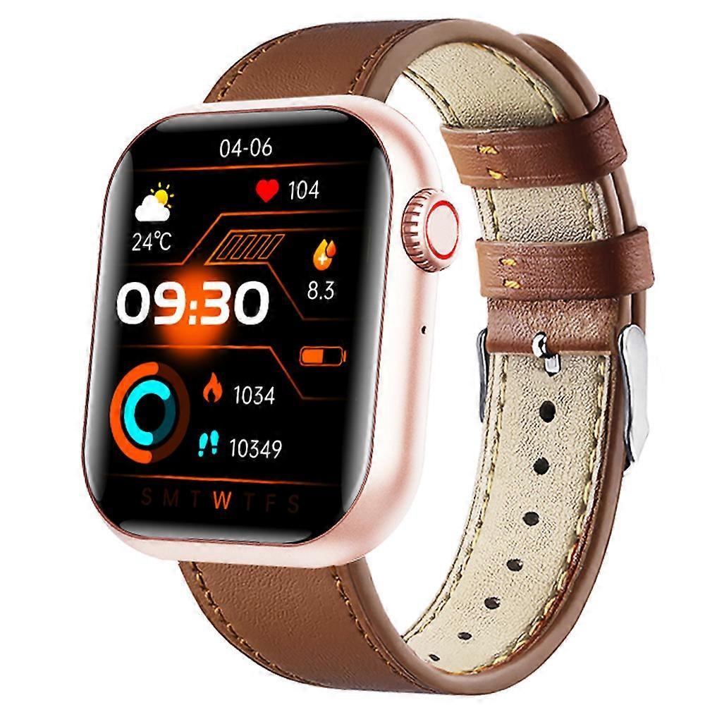 2024 F108 Smart Watch Glicemia Acido Urico e Lipidi Monitoraggio Ossigeno Sangue Pressione Sanguigna Orologio Chiamata Bluetooth