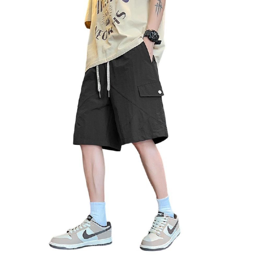 2024 new large size cargo shorts men's summer thin trendy loose sports casual pants