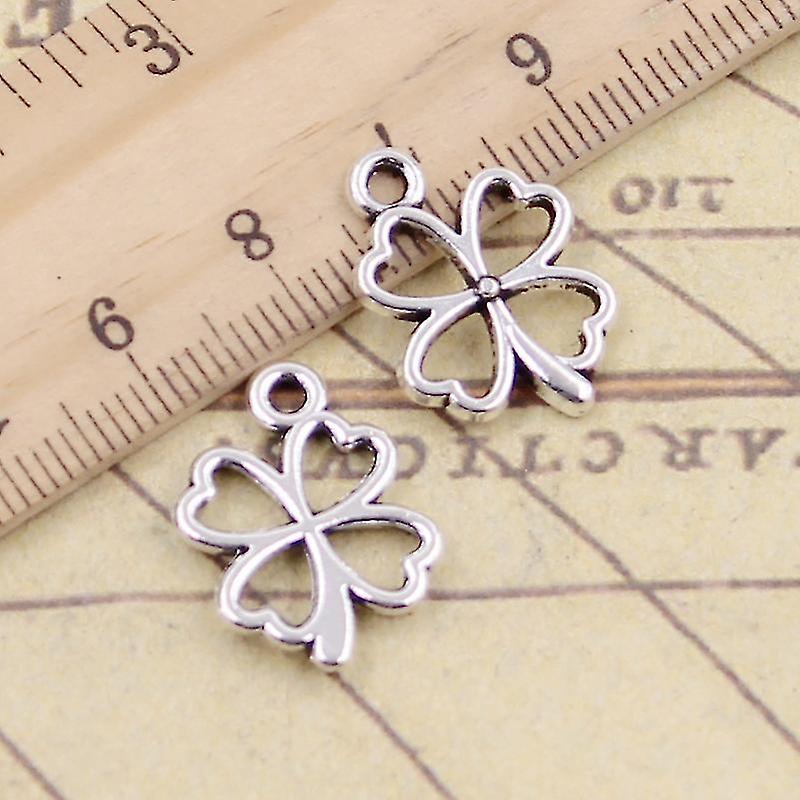 20pcs Charms Lucky Irish Four Leaf Clover 20x13mm Pendenti Di Colore Argento Tibetano Gioielli Antichi Facendo Fai Da Te Artigianale