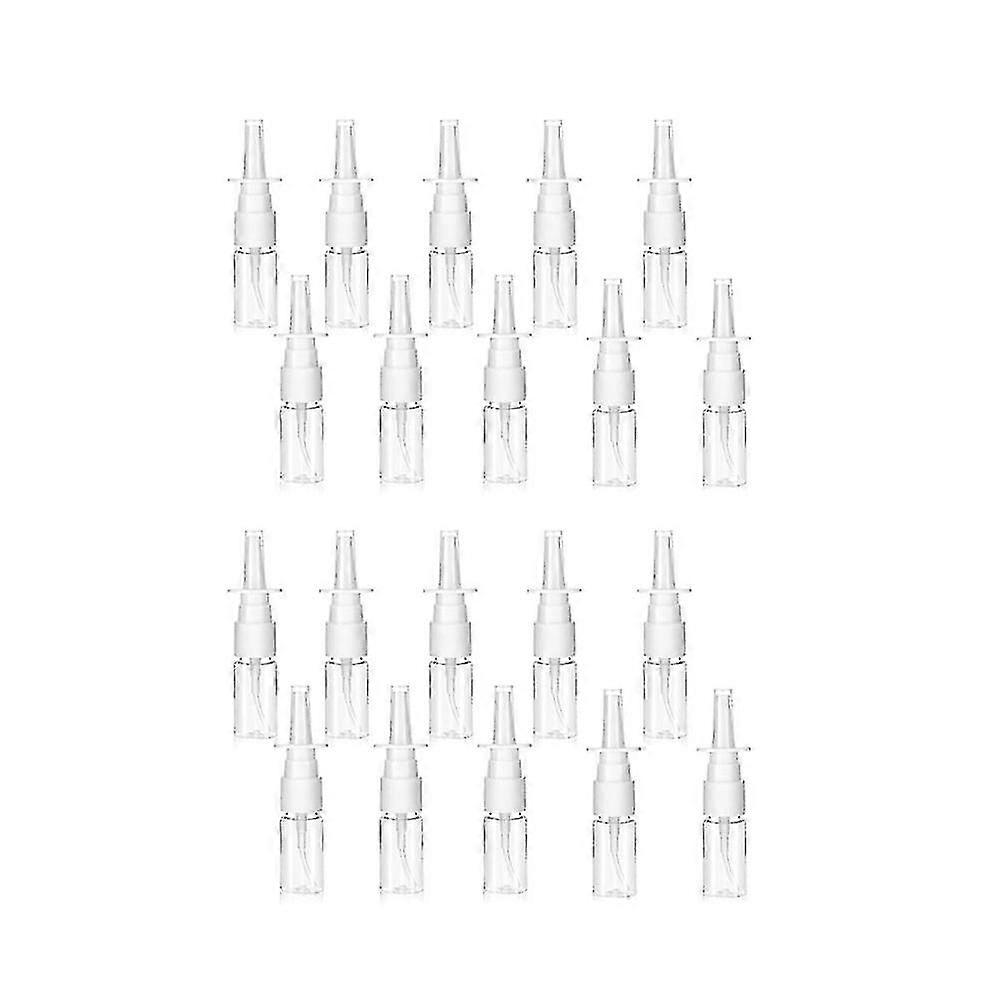 20pcs Nasal Spray Bottle 10ml Clear Small Empty Nose Spray Bottle Reusable Fine Mist Sprayers For Travel
