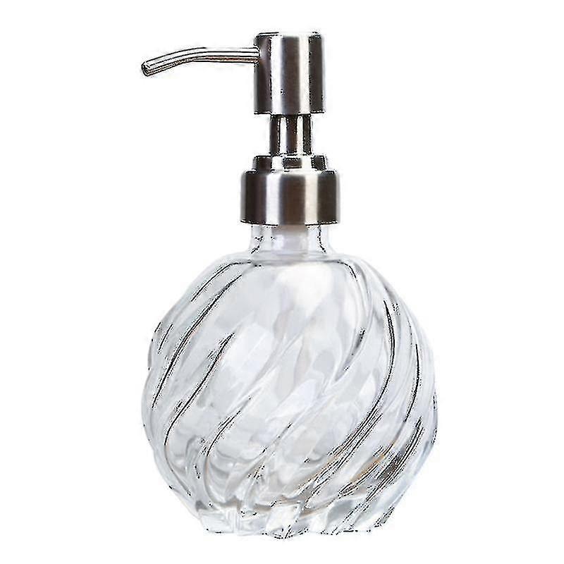 270ml Profumo Sottopacchetto Bottiglie vetro ricaricabile Vuoto Pompa Bottiglie Contenitori per donne Ragazze Forniture da viaggio a casa (grandi dimensioni argento)