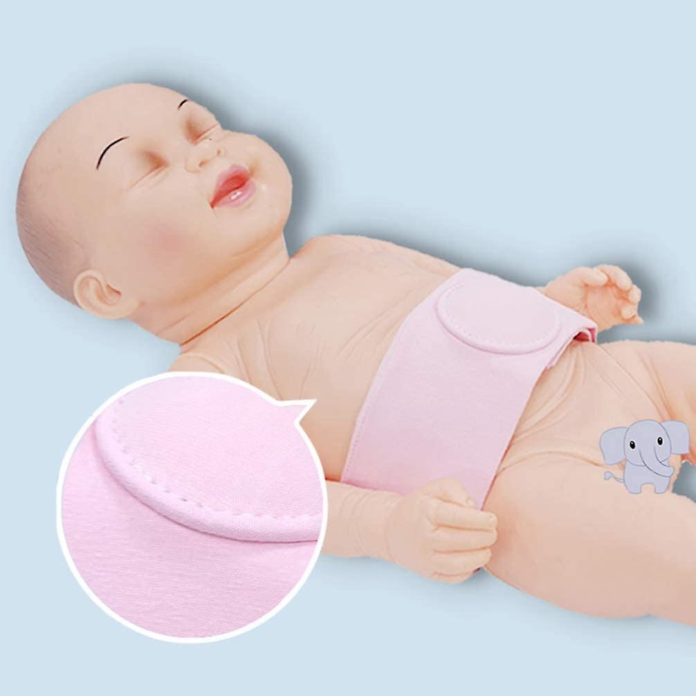 2pcs Baby Ombelical Hernia Belt Infant Abdominal Binder Baby Navel Truss Support Newborn Belly Belt For Baby Kids Infant (rosa)