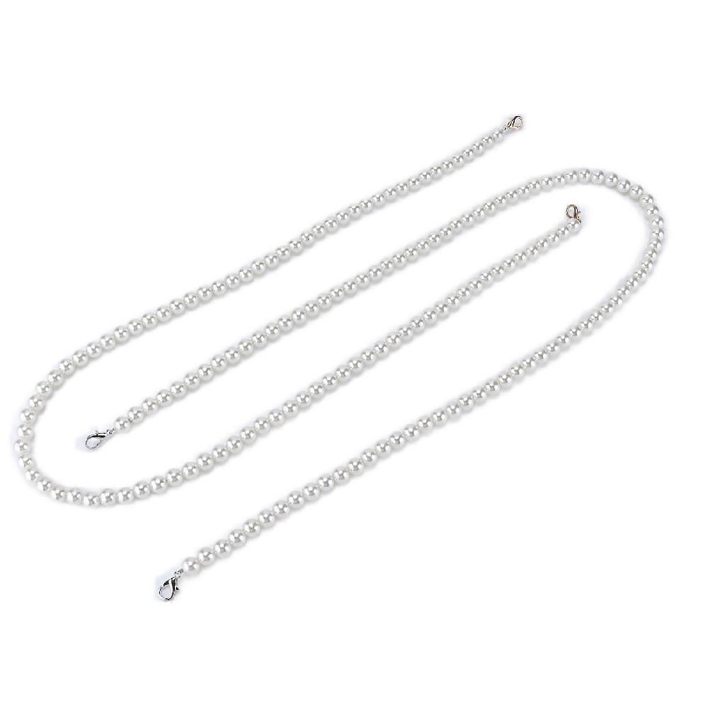 2Pcs Imitate Pearl Chain Strong Fashionable Simple Handbag Chains Accessories for Bag Mobile Phone Decoration1m YEMAA