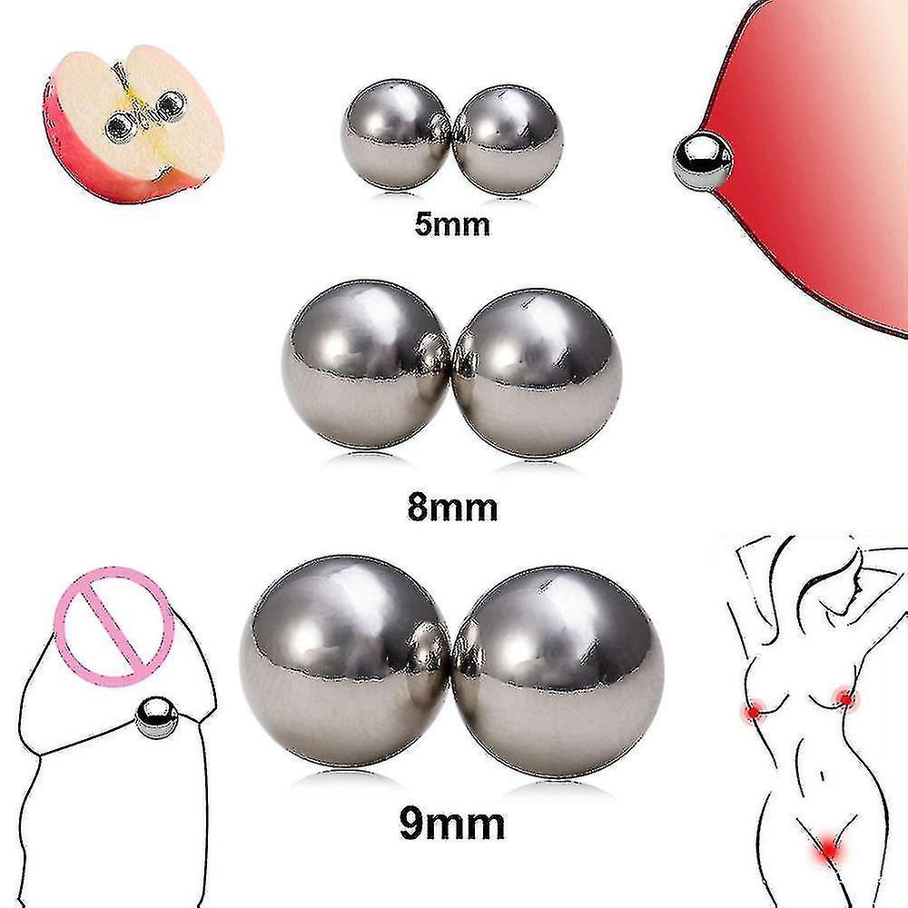 2pcs Sexy Finti Piercing Magnetico Capezzolo Anello Naso Borchie Orecchini Labret Lip Rings Magnete In Acciaio Inossidabile Non Piercing Gioielli