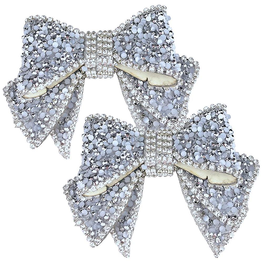 2pcs Shoes Charms Rhinestones Shoes Bowknot Charms Women Shoe Decorations