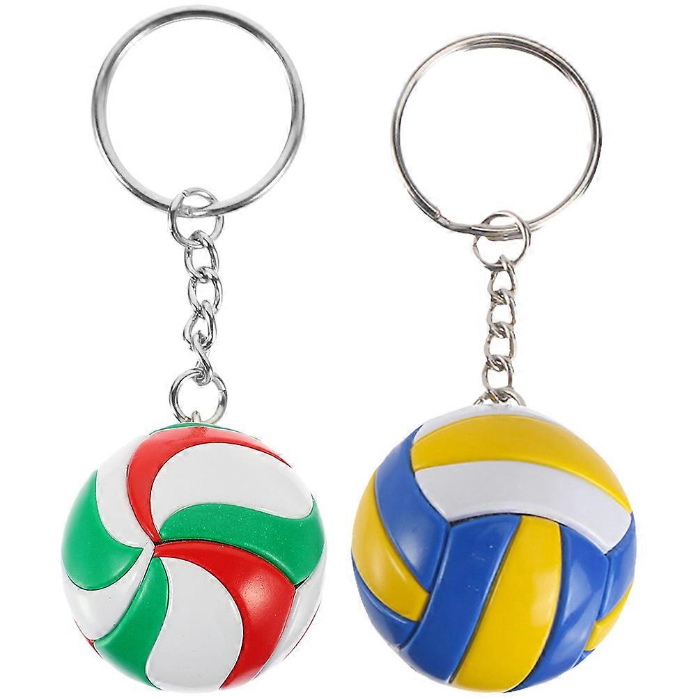 2Pcs Volleyball Keychains School Carnival Reward Volleyball Party Bag Gift Fillers for Party Favors