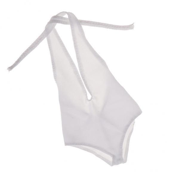 2x1/6 Halter Romper Jumpsuit Bikini for 12'' Female Action Figure Body White