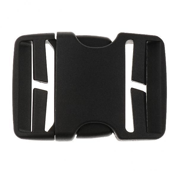 2x1Pcs Black Plastic Side Release Clasp Buckles Webbing Strap 50mm