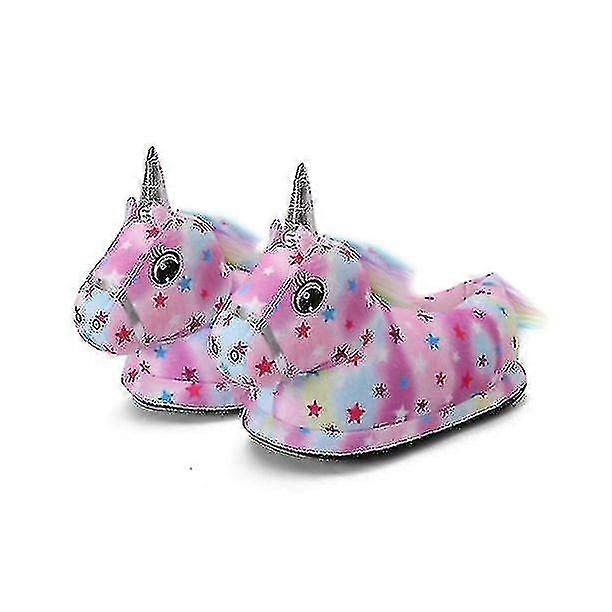 3-12 anni Inverno Unicorno Pantofole Neonato Ragazza Pantofole morbido peluche Camera da letto Casa Pantofola Indoor Peloso Bambini Bambini