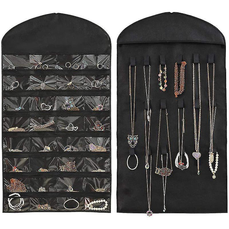 3 Pack Hanging Jewelry Organizer 32 Pockets 18 Hook And Loop Organizer