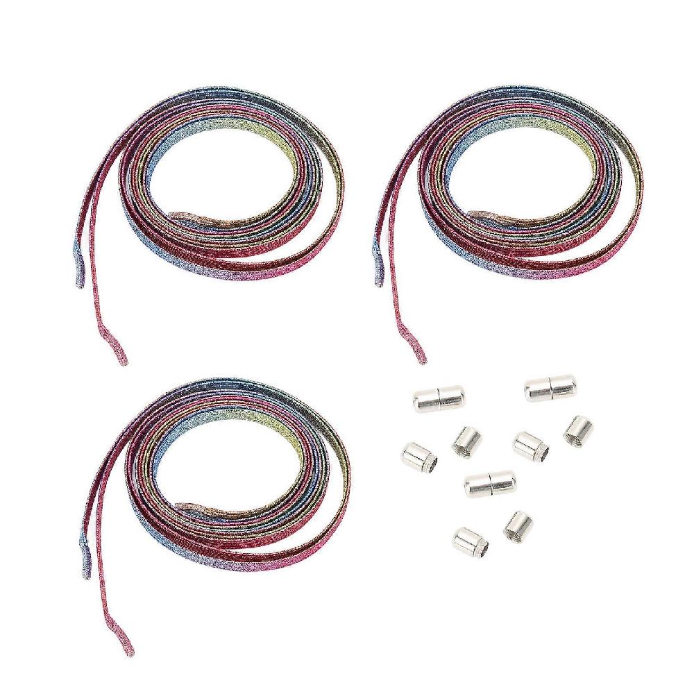 3 Sets Tieless Shoelaces 6 Elastic Shoe Laces 6 Tightly Buckles For Kids Adults Elderly#2