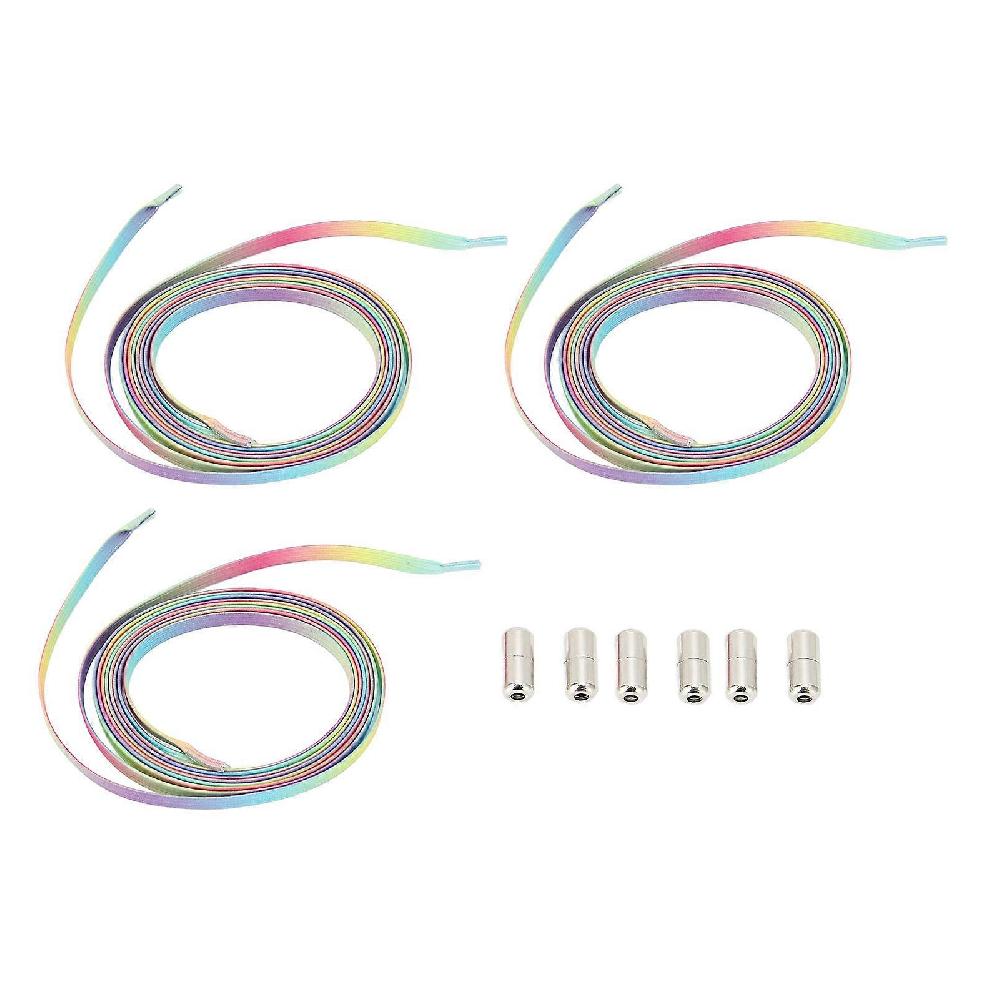3 Sets Tieless Shoelaces 6 Elastic Shoe Laces 6 Tightly Buckles For Kids Adults Elderly#4