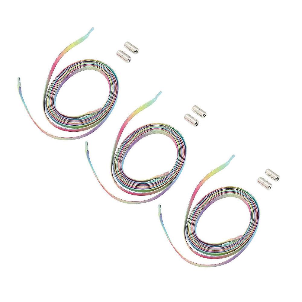 3 Sets Tieless Shoelaces 6 Elastic Shoe Laces 6 Tightly Buckles for Kids Adults Elderly#4