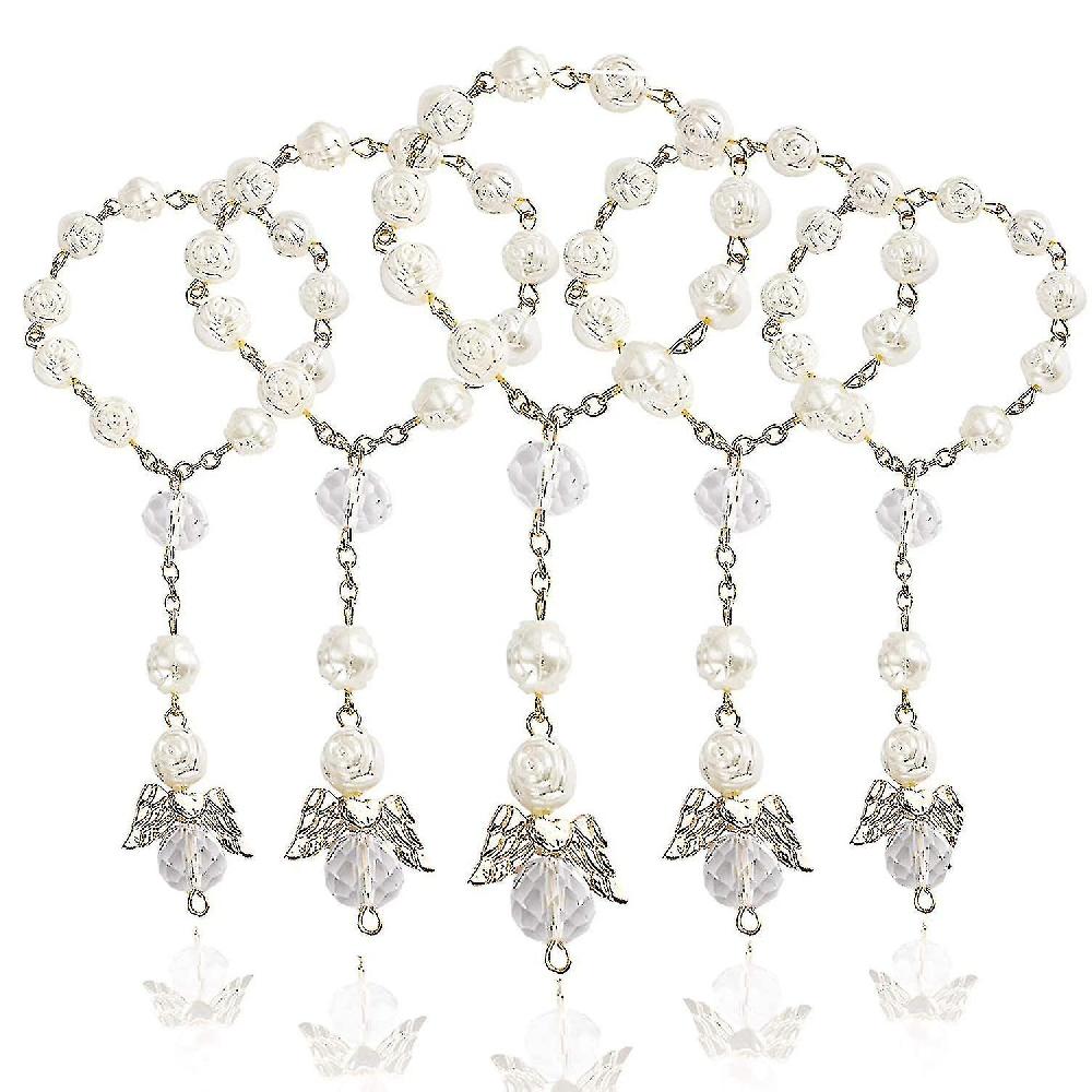 30 Pcs Baptism Rosary Acrylic Rosary Beads Mini Rosaries Angel For The First Communion Baptism Part-In stock
