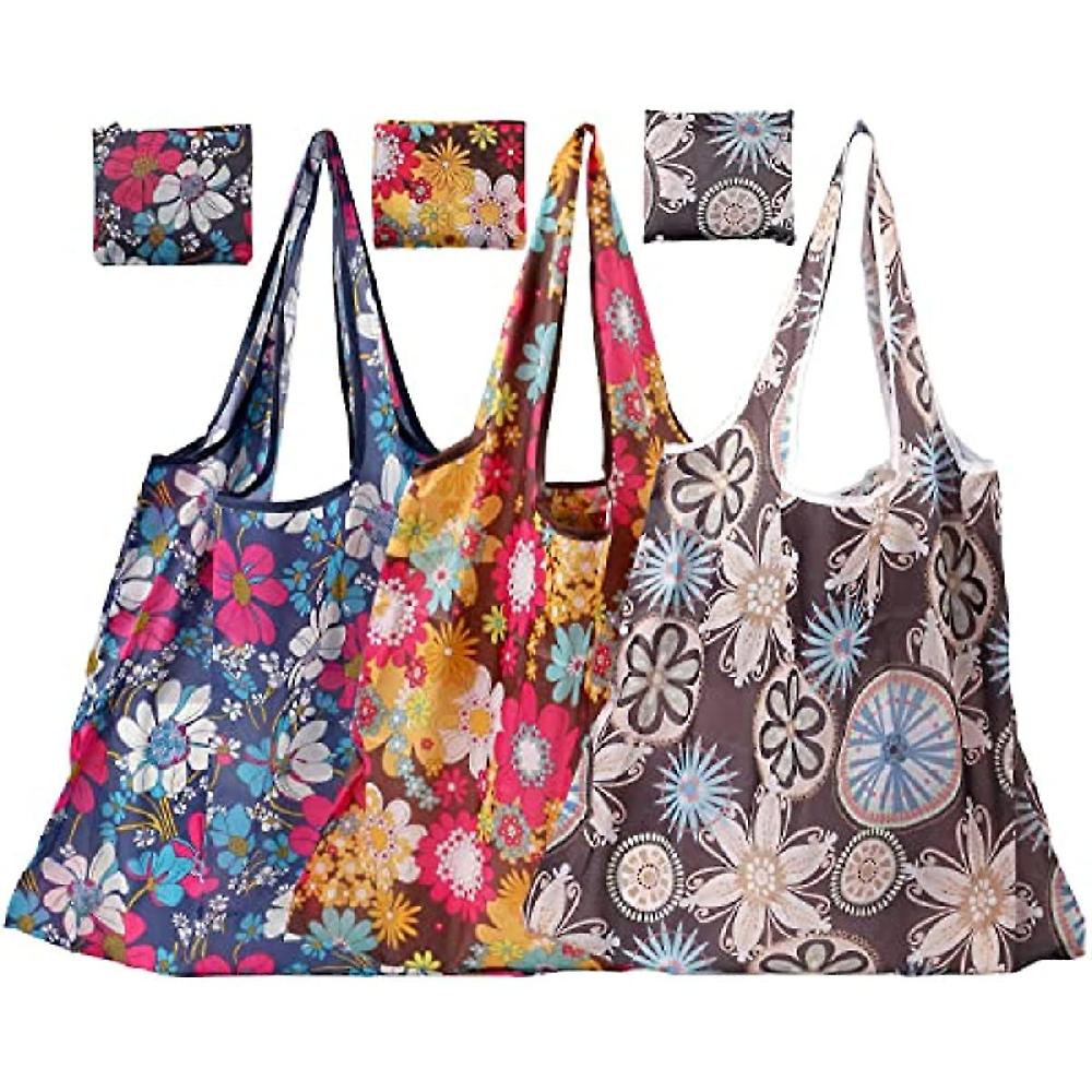 3pcs Folding Shopping Bags Reusable Shopping Bag Large Shopping Tote Bag Easter Tote Bags For Daily Use Travel Take Out Storage