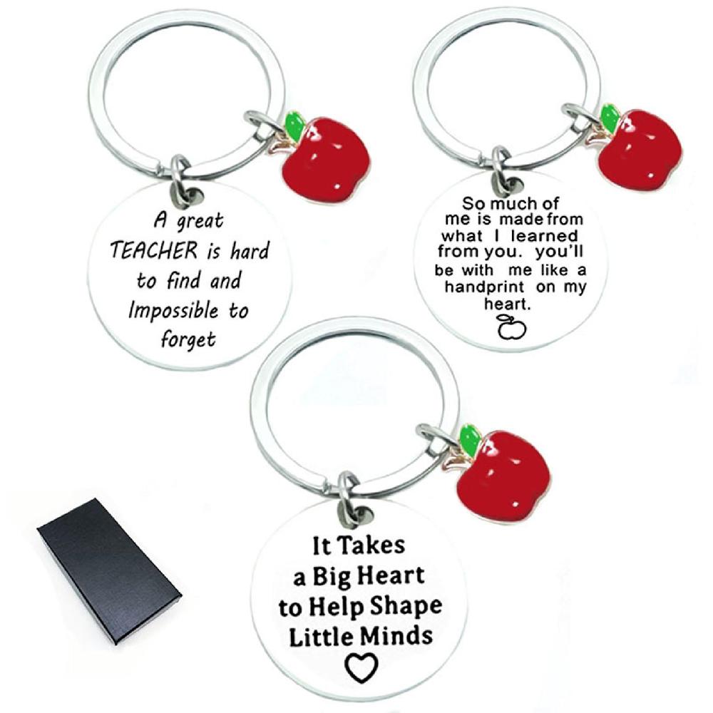3x/set Teacher Gifts Apple Keychain For Women Teacher Keychain For Women Men