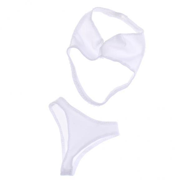 3x1/6 Bikini Bra Briefs Set for 12'' Female Action Figure Body White