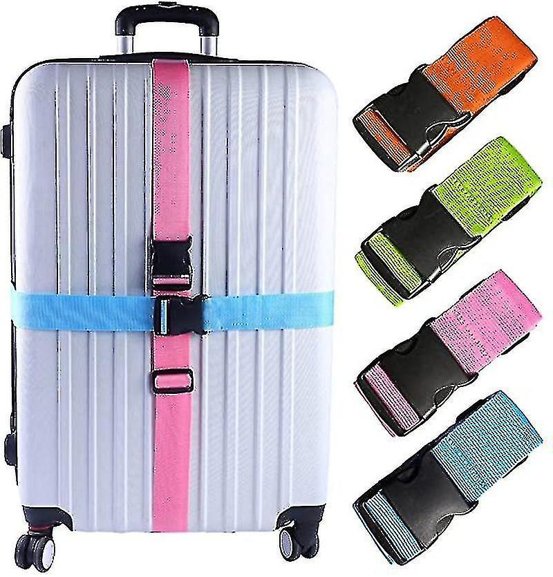 4-pack Luggage Belt Suitcase Width Adjustable Packing Belt Travel Accessories
