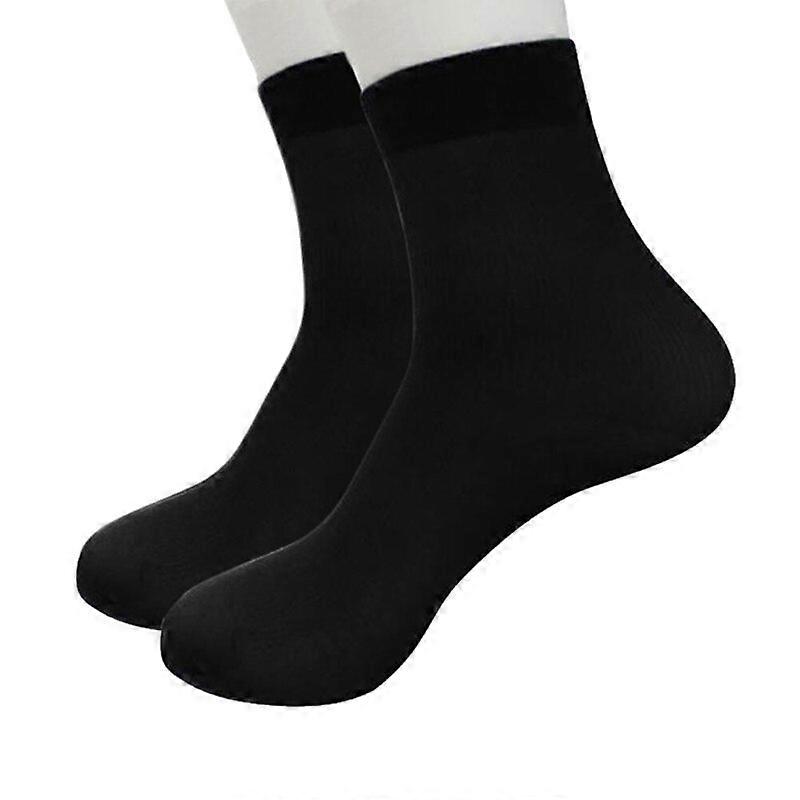 4 Pairs Bamboo Fiber Ultra-thin Elastic Silky Short Silk Stockings Men Socks Soft Breathable Summer Winter For Male Socks Plus