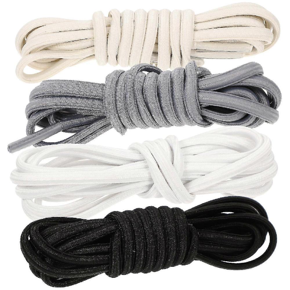 4 Pairs Sneakers Shoelaces No Tie Sports Shoelaces Tieless Shoelaces For Adults