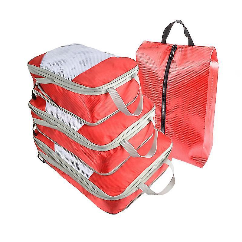 4 Piece Packing Travel Organizer Cubes Set