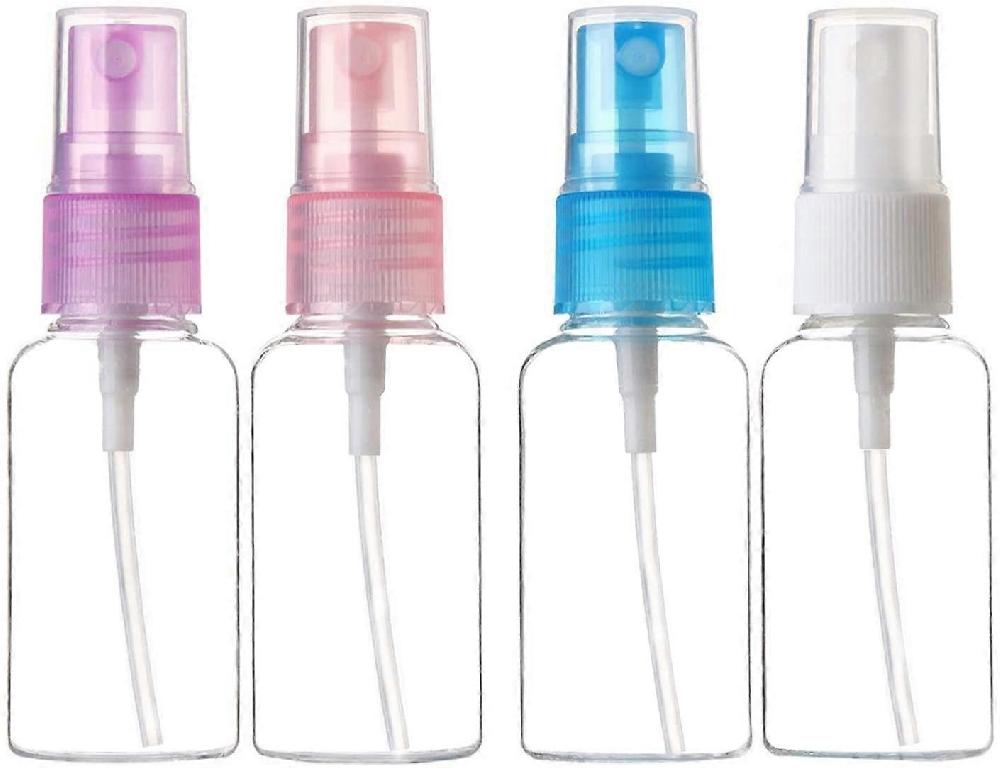 4PCS 30ML Small Portable Reusable Plastic Fine Mist Perfume Spray Bottle Transparent Empty Spray Sprayer Bottle Cosmetic Spray Bottles (30ML4)
