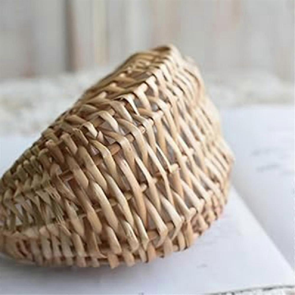 4pcs Imitation Rattan Woven Flower Basket Hand-Held Flower Basket Woven Basket Decorative Flower
