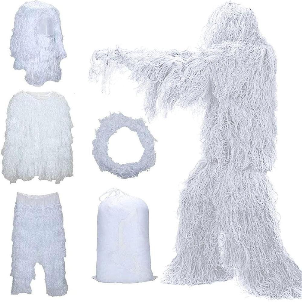 5 In 1 Ghillie Suit 3D Camouflage Abbigliamento Da Caccia Tra Cui Giacca Pantaloni Cappuccio Borsa Per Il Trasporto GAO0426