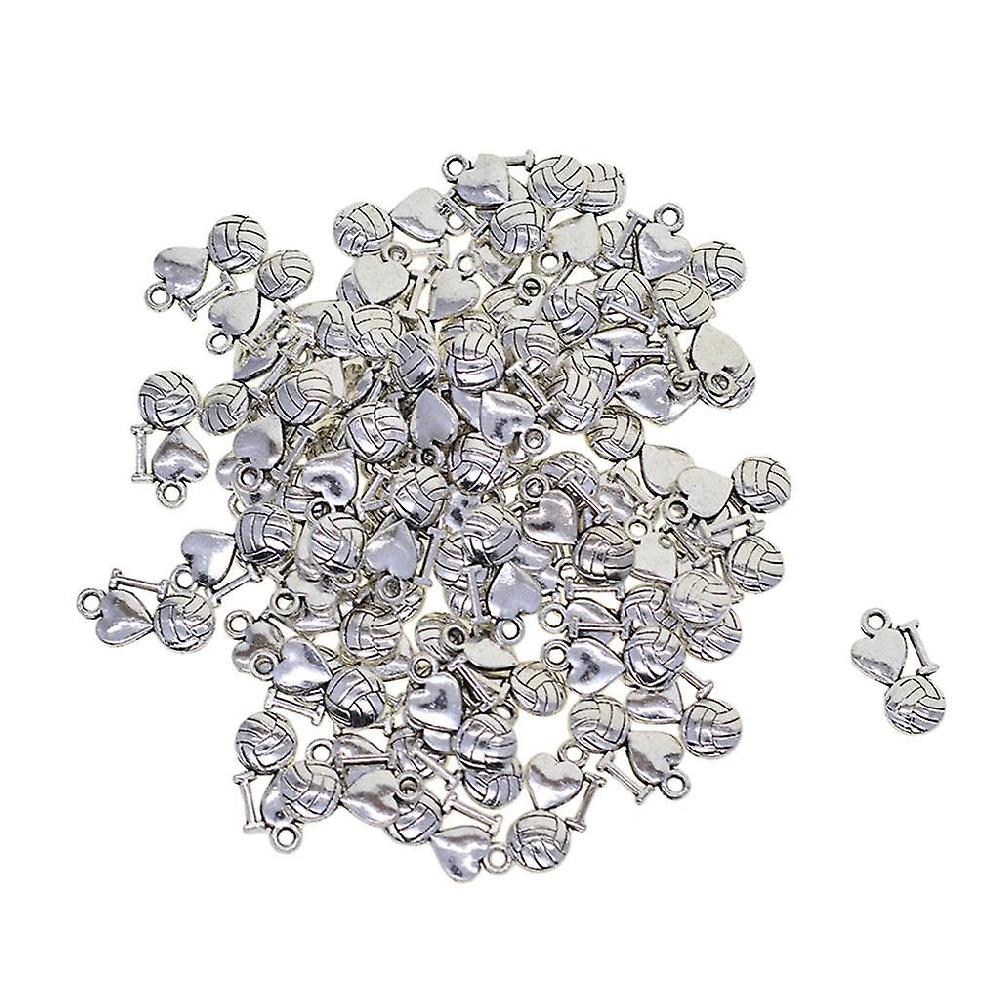 50pc perline tibetano argento amore forma ciondolo gioielli risultati facendo