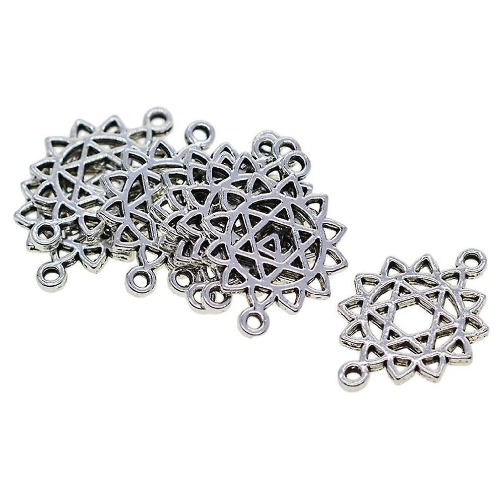 50x Tibetan Silver Hexagram Charms Pendants Diy Crafts Jewelry Making