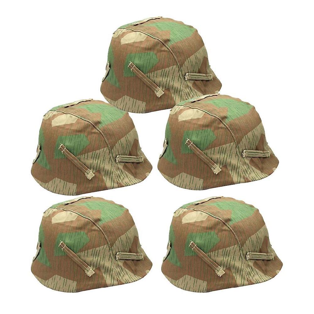 5Pcs Replica WWII German M35 M40 M42 Helmet Cover Splinter Camo
